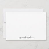 シンプルエレガントカップルのシャワー招待状 招待状 (裏面)