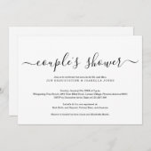 シンプルエレガントカップルのシャワー招待状 招待状 (正面/裏面)