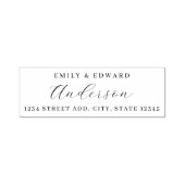 シンプルエレガントカップル名の結婚差出人住所 セルフインキングスタンプ (デザイン)