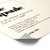 シンプルエレガントカプセル1日の誕生日サイン ポスター (角)