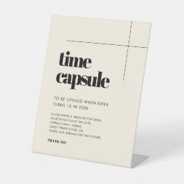 シンプルエレガントカプセル1日の誕生日サイン 台座サイン