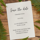 シンプルエレガントカレンダーのマーク日付の保存 招待状