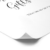 シンプルエレガントカードとギフトのサイン ポスター (角)