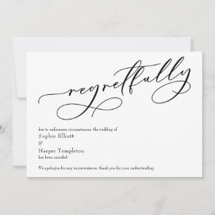 シンプルエレガントキャンセルのカー結婚ド 招待状