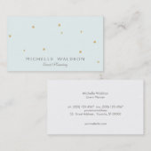 シンプルエレガントキュートスターイベントプランナーライトアクア 名刺 (正面/裏面)