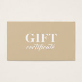 シンプルエレガントギフト券 (正面)