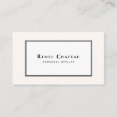 シンプルエレガントクラシッククリームプロフェッショナル 名刺 (正面)
