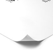 シンプルエレガントクラシックチューリップ結婚ズウェルカムサイン ポスター (角)