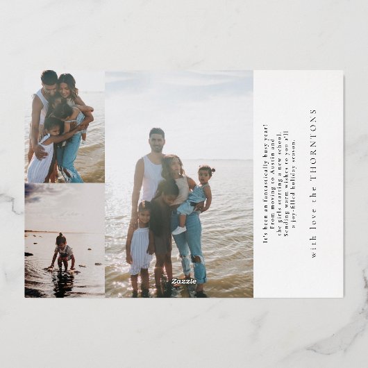 シンプルエレガントクラシックメリー金ゴールド実在 箔シーズンカード (裏面)