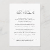 シンプルエレガントクラシック結婚詳細 エンクロージャーカード (正面)