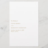 シンプルエレガントクラシック金ゴールドモダン予算結婚ズ チラシ (裏面)