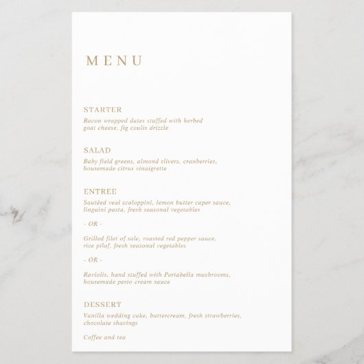 シンプルエレガントクラシック金ゴールドモダン予算結婚ズ チラシ (正面)