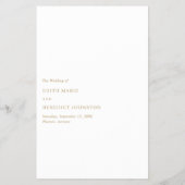 シンプルエレガントクラシック金ゴールドモダン予算結婚ズ チラシ (裏面)