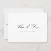 シンプルエレガントクラシック金ゴールド結婚の サンキューカード (正面)