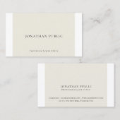 シンプルエレガントクリエイティブプレーンプロフェッショナルモダン 名刺 (正面/裏面)