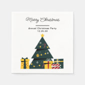 シンプルエレガントクリスマスツリー スタンダードカクテルナプキン (正面)