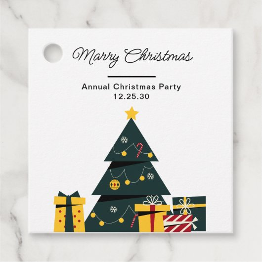 シンプルエレガントクリスマスツリー フェイバータグ (正面)
