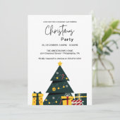シンプルエレガントクリスマスツリー 招待状 (スタンド正面)