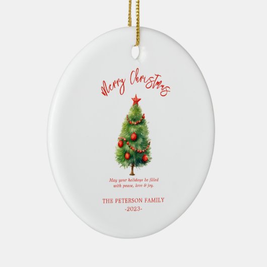 シンプルエレガントクリスマスパイン セラミックオーナメント (右)