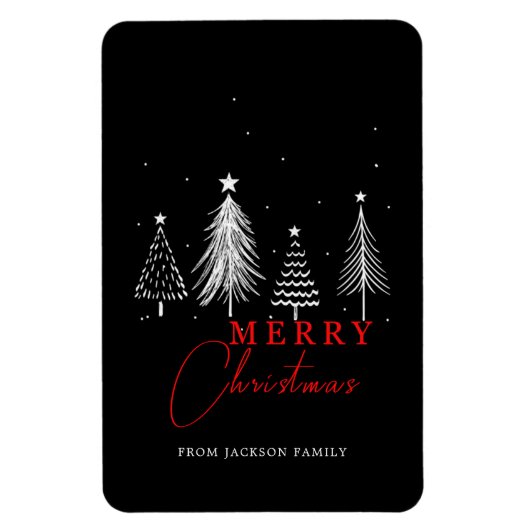 シンプルエレガントクリスマスパイン マグネット (縦)