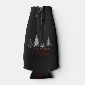 シンプルエレガントクリスマスパイン |黒 ボトルクーラー (裏面)