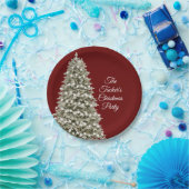 シンプルエレガントクリスマスパーティー赤 ペーパープレート (パーティー)