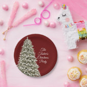 シンプルエレガントクリスマスパーティー赤 ペーパープレート (パーティー)