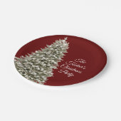 シンプルエレガントクリスマスパーティー赤 ペーパープレート (アングル)