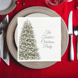 シンプルエレガントクリスマスパーティー スタンダードカクテルナプキン