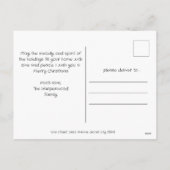 シンプルエレガントクリスマス家族の写真コラージュ シーズンポストカード (裏面)