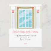 シンプルエレガントクリスマス引越し案内カード シーズンポストカード (正面)