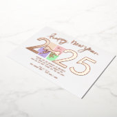 シンプルエレガントクリスマス新年ギフトボックスボウ 箔シーズンカード (回転した状態)