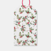 シンプルエレガントクリスマス水彩植物学 ギフトタグ (裏面)