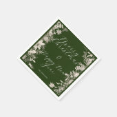 シンプルエレガントクリスマス水彩植物学 スタンダードカクテルナプキン (角)