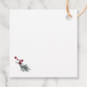 シンプルエレガントクリスマス水彩植物学 フェイバータグ (裏面)