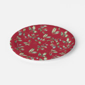 シンプルエレガントクリスマス水彩植物学 ペーパープレート (アングル)