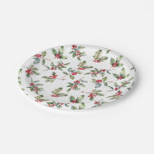 シンプルエレガントクリスマス水彩植物学 ペーパープレート (アングル)