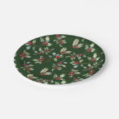 シンプルエレガントクリスマス水彩植物学 ペーパープレート (アングル)