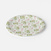 シンプルエレガントクリスマス水彩緑 ペーパープレート (アングル)