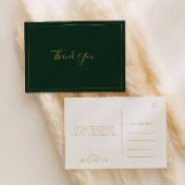 シンプルエレガントクリスマス |グリーン結婚さんありがとう ポストカード