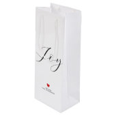 シンプルエレガントクリスマス・ジョイ・アンド・ラブホリデー ワインギフトバッグ (正面アングル)