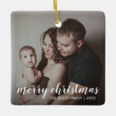 シンプルエレガントクリスマス セラミックオーナメント (正面)