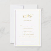 シンプルエレガントクリスマス |ホワイトリクエストRSVPカード 出欠カード (正面)