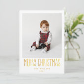 シンプルエレガントクリスマス&祝日用フォトカード シーズンカード (スタンド正面)