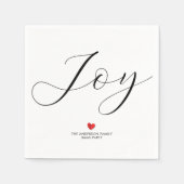 シンプルエレガントクリスマスJOYホリデーパーティー スタンダードカクテルナプキン (正面)