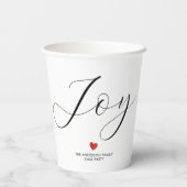 シンプルエレガントクリスマスJOYホリデーパーティー 紙コップ (裏面)
