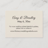 シンプルエレガントクリームズアコデーション エンクロージャーカード (裏面)