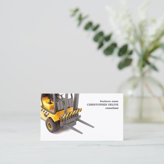 シンプルエレガントクリーンロジスティクス会社 名刺 (スタンド正面)