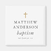 シンプルエレガントクロスモダンベビーバプテスマ磁石 マグネット (正面)