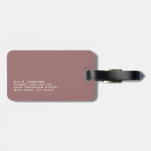 シンプルエレガントグリッター可愛い名パーソナライズされた前 ラゲッジタグ (裏面横)